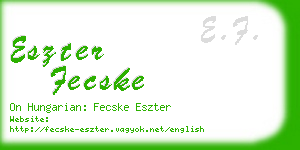 eszter fecske business card